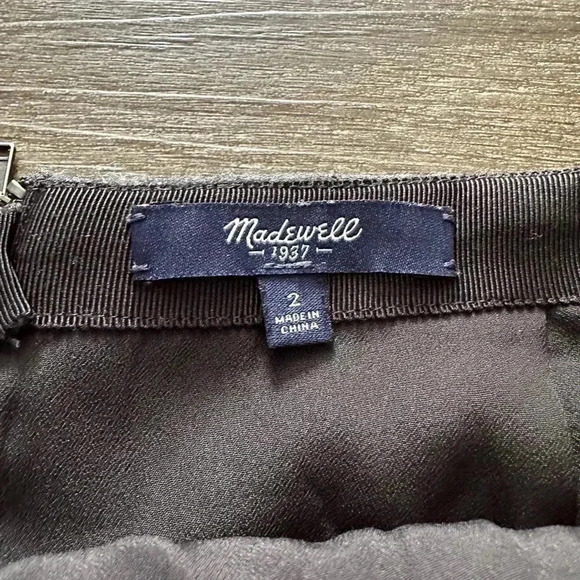 Madewell Size 2 Atelier Skirt Gray Wool Blend High Waist Pleated A Line Flare - Picture 4 of 8